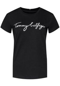 TOMMY HILFIGER - Tommy Hilfiger T-Shirt Heritage Crew Neck Graphic Tee WW0WW24967 Czarny Regular Fit. Kolor: czarny. Materiał: bawełna #9