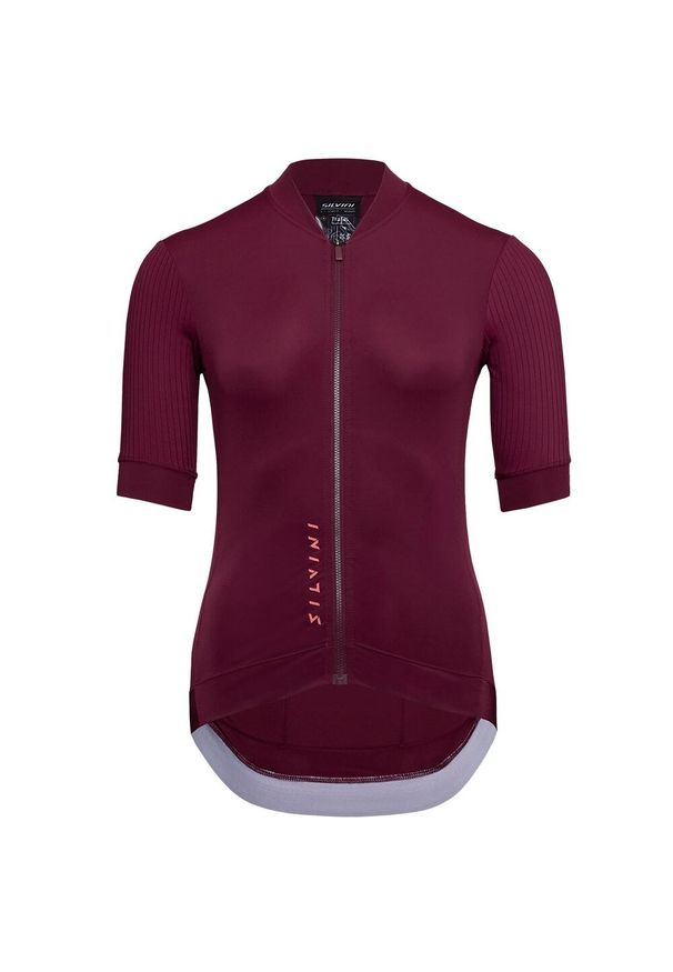 Silvini - Koszulka rowerowa (z krótkim rękawem) damska SILVINI Women Jersey TRAFOIA. Kolor: czerwony, wielokolorowy, fioletowy, brązowy. Materiał: jersey. Długość rękawa: krótki rękaw. Długość: krótkie