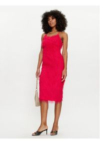 TwinSet - TWINSET Sukienka koktajlowa 241TP2430 Różowy Regular Fit. Kolor: różowy. Materiał: syntetyk. Styl: wizytowy