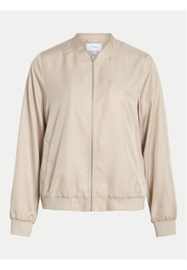 Vila Kurtka bomber Papaya 14100221 Beżowy Regular Fit. Kolor: beżowy. Materiał: syntetyk