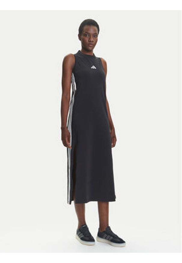 Adidas - adidas Sukienka codzienna Essentials 3-Stripes JE1208 Czarny Regular Fit. Okazja: na co dzień. Kolor: czarny. Materiał: bawełna. Typ sukienki: proste. Styl: casual