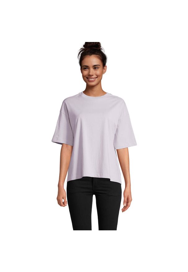 SOL'S - Koszulka Damska Boxy Oversized T-shirt. Kolor: czerwony, wielokolorowy, różowy