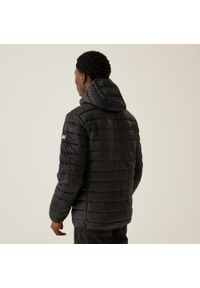 Regatta - Kurtka turystyczna pikowana męska z kapturem Marizion. Typ kołnierza: kaptur. Kolor: czarny. Materiał: poliamid. Sport: turystyka piesza #2