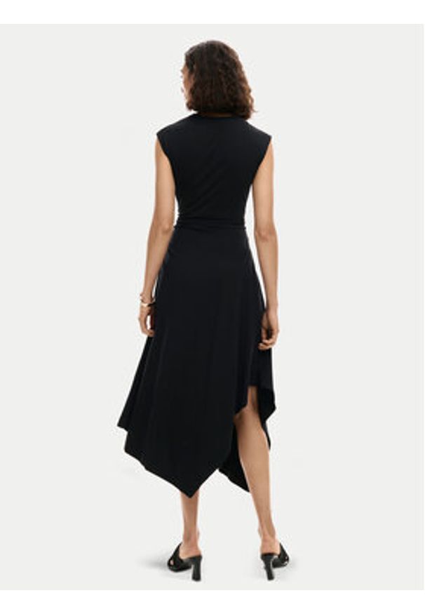 Desigual Sukienka codzienna Leyter 26SWVK50 Czarny Regular Fit. Okazja: na co dzień. Kolor: czarny. Materiał: bawełna. Typ sukienki: proste. Styl: casual