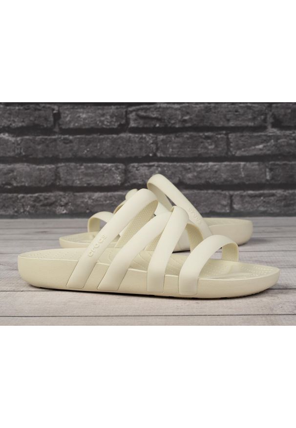 Sandały damskie sportowe Crocs SPLASH STRAPPY. Kolor: beżowy. Styl: sportowy