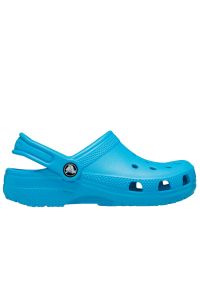Klapki dziecięce Crocs Classic Clog 206991-4OX - niebieskie. Kolor: niebieski. Sezon: lato. Styl: młodzieżowy #1