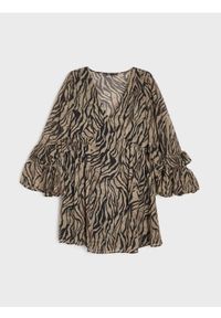 Sinsay - Wzorzysta sukienka mini - wielobarwny. Długość: mini #1