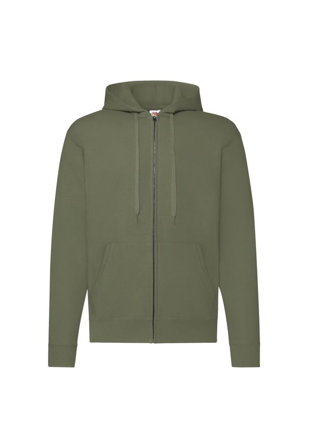 FRUIT OF THE LOOM - Klasyczna Kurtka Z Kapturem Dla Dorosłych Unisex. Typ kołnierza: kaptur. Kolor: zielony