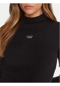 Guess Jeans Golf W5BP23 KA0H1 Czarny Slim Fit. Typ kołnierza: golf. Kolor: czarny. Materiał: bawełna #5
