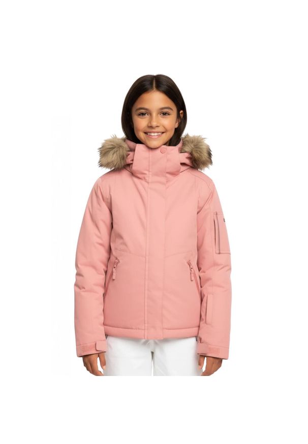 Kurtka narciarska dla dzieci Roxy Meade 10K. Kolor: różowy. Materiał: poliester. Sezon: zima. Sport: narciarstwo