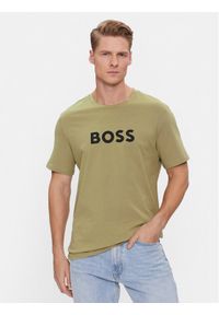 BOSS - Boss T-Shirt 50491706 Zielony Regular Fit. Kolor: zielony. Materiał: bawełna