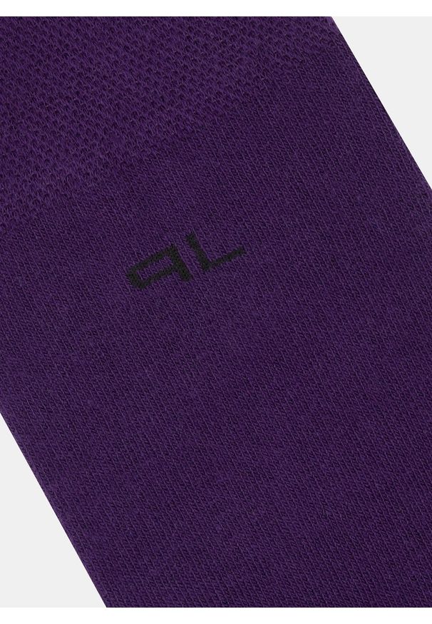 Pako Lorente - Gładkie fioletowe skarpetki męskie z subtelnym logo P000B-SX-060-F. Kolor: fioletowy. Wzór: gładki