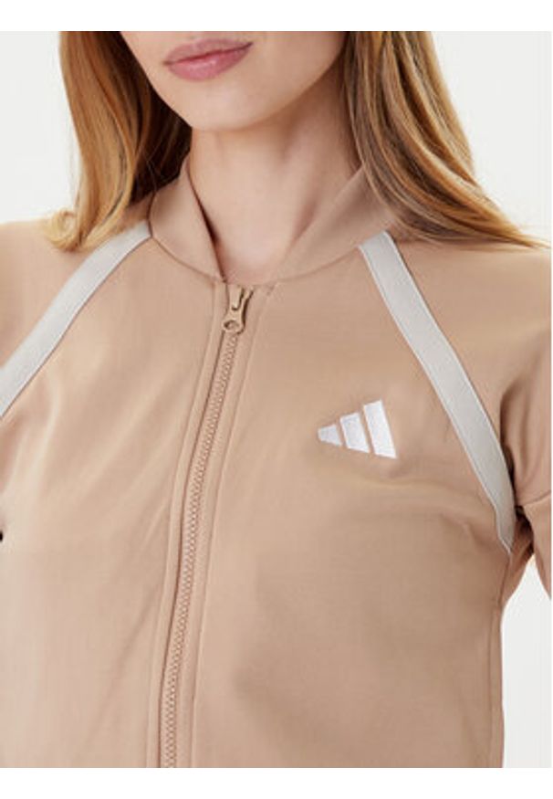 Adidas - adidas Dres Teamsport JX0529 Beżowy Regular Fit. Kolor: beżowy. Materiał: dresówka