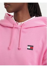 Tommy Jeans Bluza Badge DW0DW19414 Różowy jasny Boxy Fit. Kolor: różowy. Materiał: bawełna #5