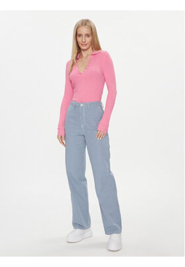 only - ONLY Spodnie materiałowe Merle 15312896 Szary Wide Leg. Kolor: szary. Materiał: bawełna