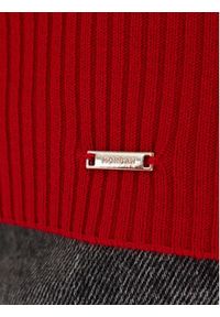 Morgan Golf 132-MENTOS.M Czerwony Slim Fit. Typ kołnierza: golf. Kolor: czerwony. Materiał: wiskoza #3