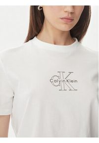 Calvin Klein Jeans T-Shirt LV047G831G Biały Regular Fit. Kolor: biały. Materiał: bawełna #4