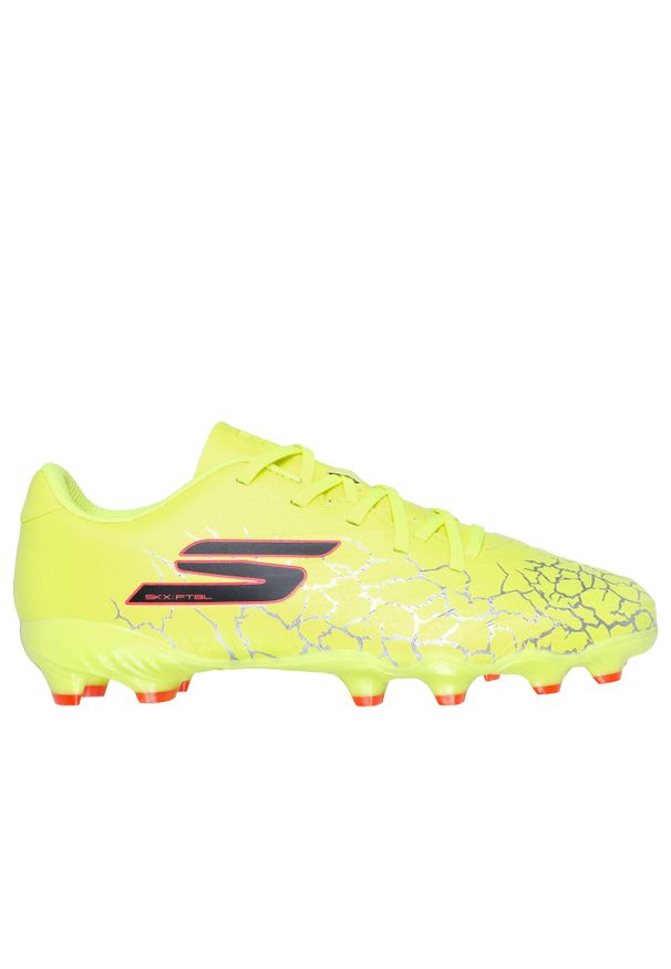 skechers - Buty piłkarskie Skechers SKX 1.5 FG. Kolor: czarny, wielokolorowy, żółty. Materiał: materiał, syntetyk, tkanina, guma. Model: Skechers Sport. Sport: piłka nożna