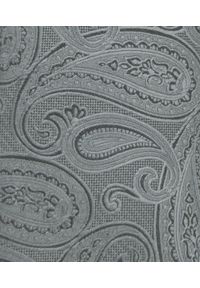 Krawat Męski - Angelo di Monti - Stalowy ze Wzorem Paisley. Kolor: szary. Materiał: tkanina. Wzór: paisley. Styl: elegancki, wizytowy #3