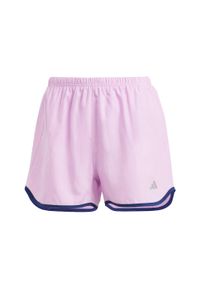 Adidas - Szorty Run It. Kolor: różowy. Materiał: materiał. Sport: bieganie