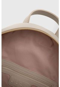 Liu Jo plecak damski kolor beżowy duży gładki. Kolor: beżowy. Wzór: gładki #3