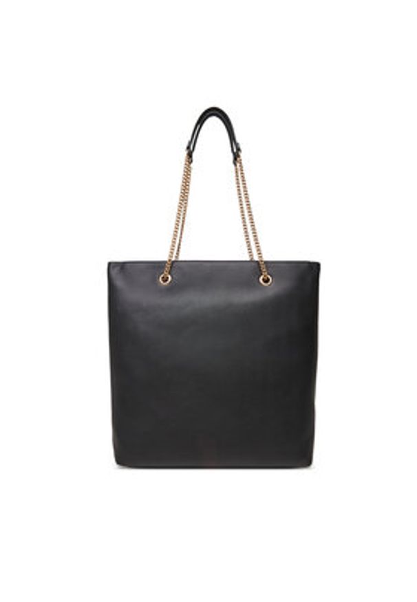 Calvin Klein Torebka Minimal Monogram Chain Tote LV04F3204G Czarny. Kolor: czarny. Materiał: skórzane