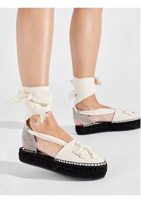 Tory Burch Espadryle Woven Bouble T Espadrille 282 Beżowy. Kolor: beżowy. Materiał: materiał #6