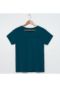 House - Wiskozowa bluzka z kieszonką - Turkusowy. Kolor: turkusowy. Materiał: wiskoza #1