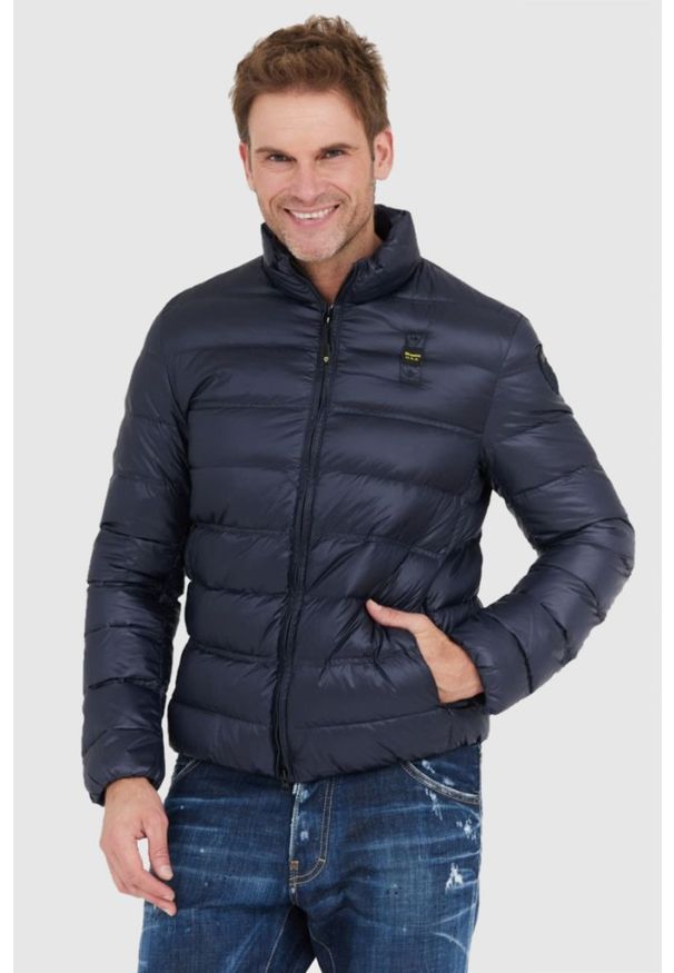 Blauer USA - BLAUER Granatowa puchowa kurtka męska Seth, Rozmiar XXL. Kolor: niebieski. Materiał: puch