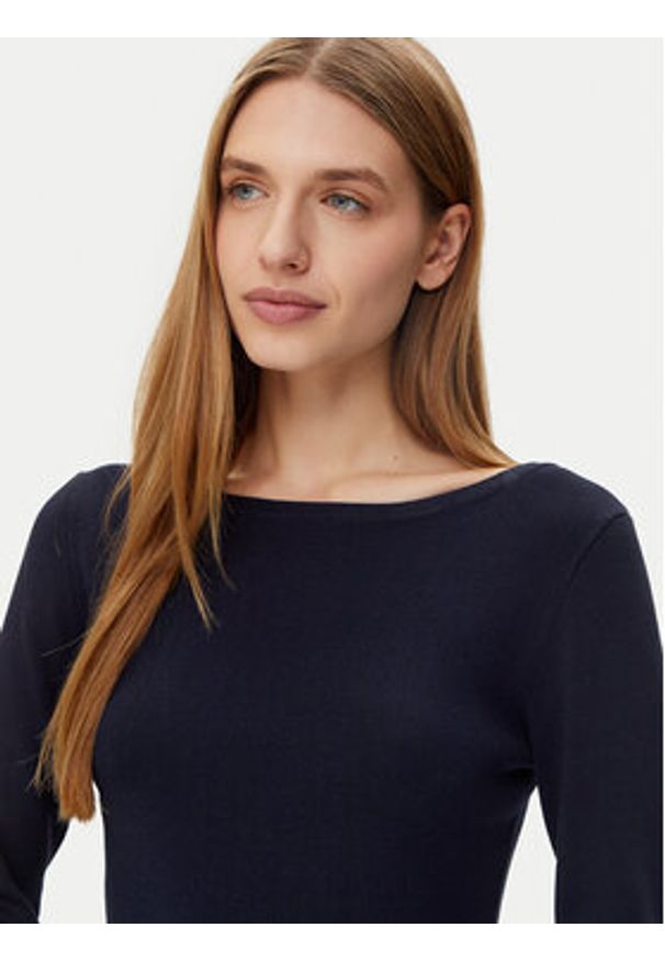 Morgan Sukienka dzianinowa 251-RMCLO Granatowy Slim Fit. Kolor: niebieski. Materiał: syntetyk