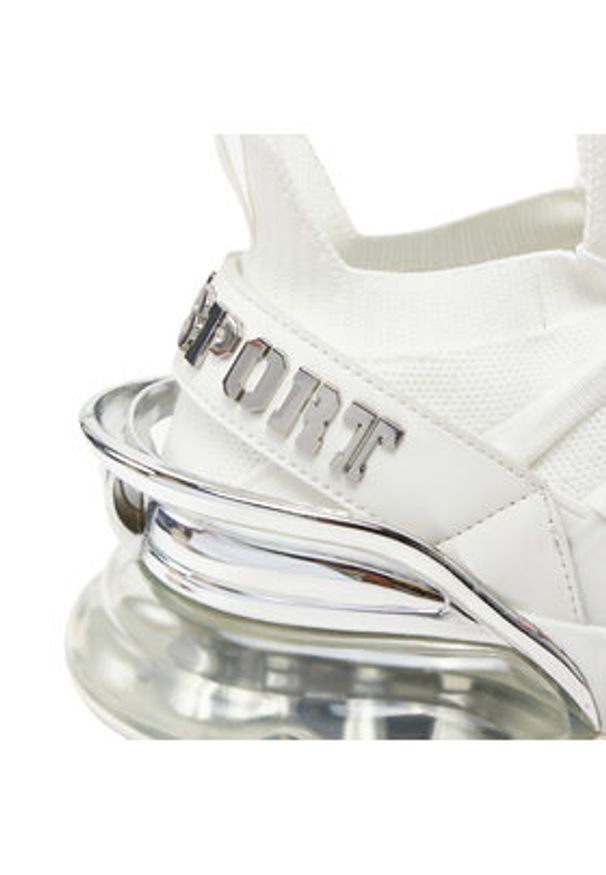 Plein Sport Sneakersy SADS USC0518 STE003N Biały. Kolor: biały. Materiał: materiał