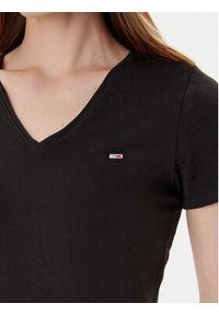 Tommy Jeans T-Shirt Tjw Skinny Stretch DW0DW09197 Czarny Slim Fit. Kolor: czarny. Materiał: bawełna