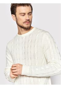 Brave Soul Sweter MK-181MAOC Beżowy Regular Fit. Kolor: beżowy. Materiał: syntetyk