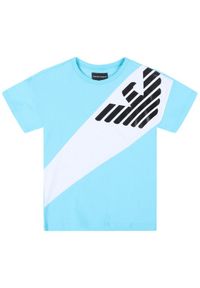 Emporio Armani T-Shirt 3H4T03 4J09Z 0752 Niebieski Regular Fit. Kolor: niebieski #1