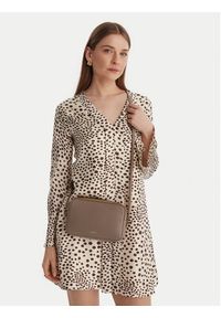 Calvin Klein Torebka Foil Logo Elongated Camera Bag LV04F3276G Beżowy. Kolor: beżowy. Materiał: skórzane #3