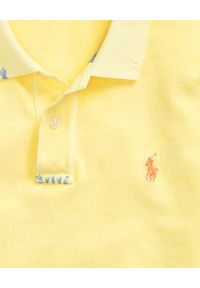 Ralph Lauren - RALPH LAUREN - Koszulka Classic Fit z logo. Typ kołnierza: polo. Kolor: żółty. Materiał: bawełna, materiał. Wzór: aplikacja, haft #2