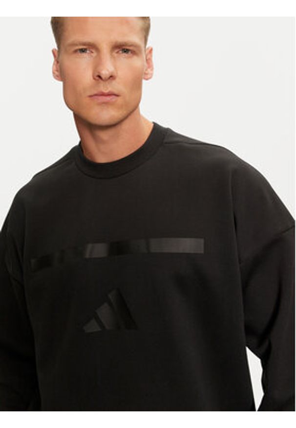 Adidas - adidas Bluza Z.N.E. JE7536 Czarny Loose Fit. Kolor: czarny. Materiał: bawełna