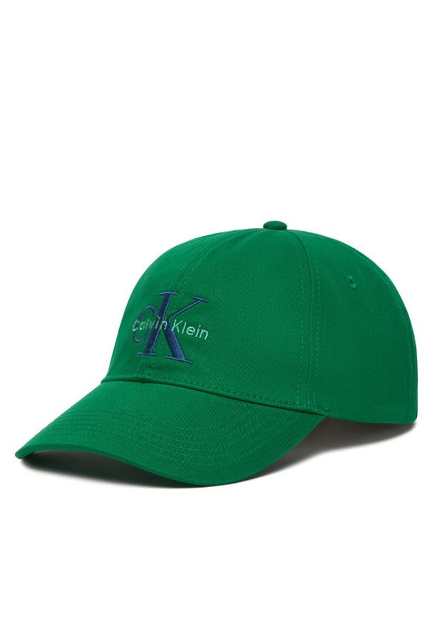 Calvin Klein Czapka z daszkiem Monologo Embroidery Baseball Cap LV04G5004G Zielony. Kolor: zielony. Materiał: bawełna