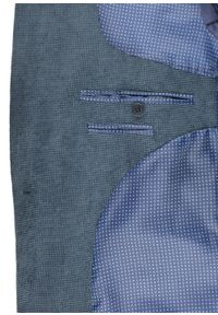 Granatowa, Taliowana Marynarka, 2 Guziki - Casino, Męska. Kolor: niebieski. Materiał: poliester, wiskoza #2