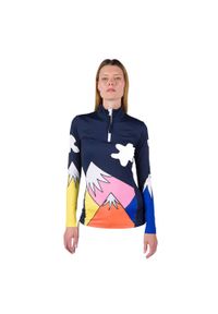 Bluza narciarska damska Rossignol Booster 1/2 Zip Top. Kolor: wielokolorowy, niebieski. Sport: narciarstwo