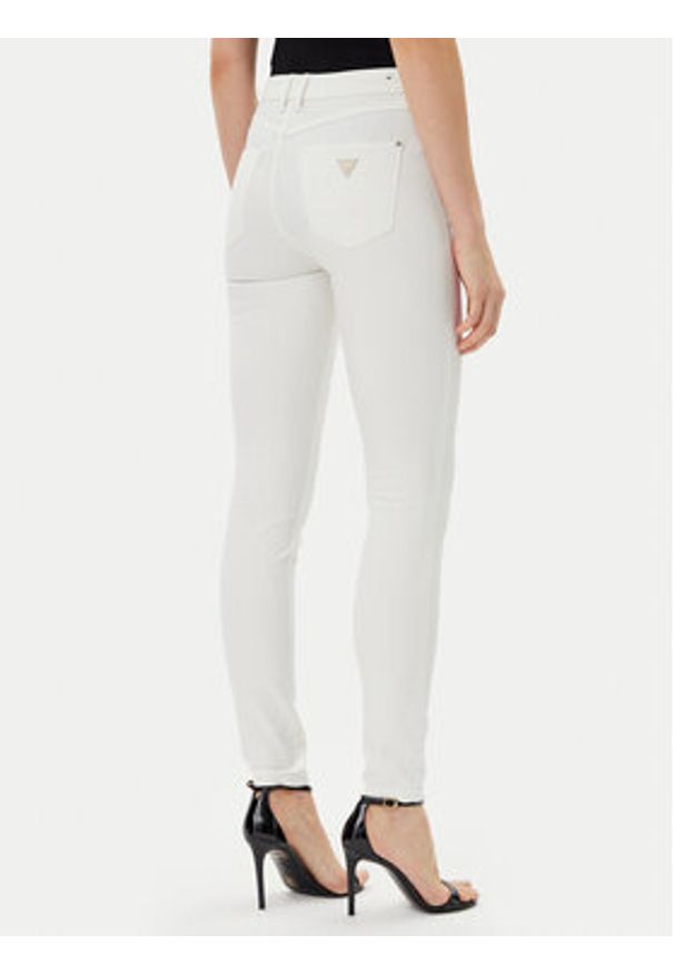 Guess Jeansy W5GA46 D5N71 Biały Skinny Fit. Kolor: biały