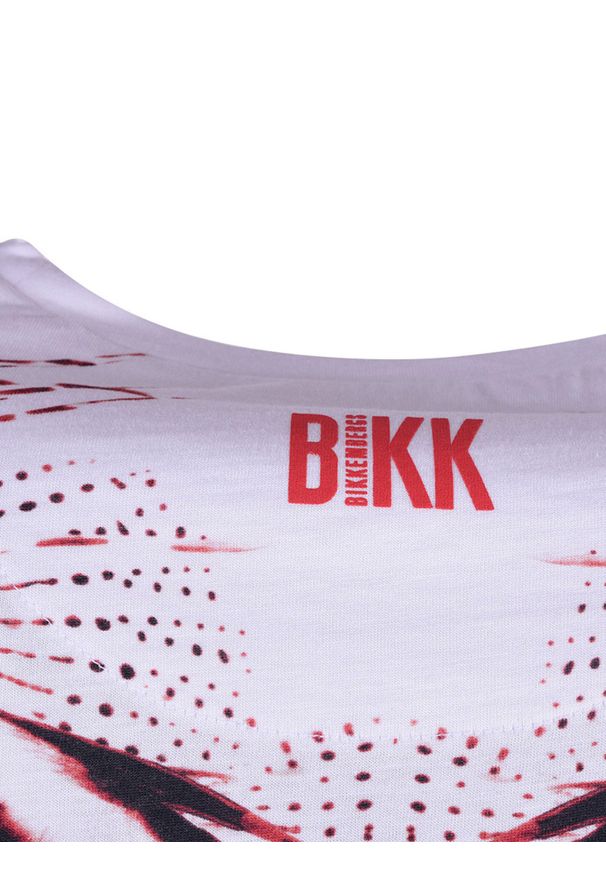 Bikkembergs T-Shirt | C 7 51S FJ M B044 | Mężczyzna | Biały, Czerwony. Okazja: na co dzień. Kolor: biały, czerwony, wielokolorowy. Materiał: bawełna. Wzór: nadruk. Styl: casual