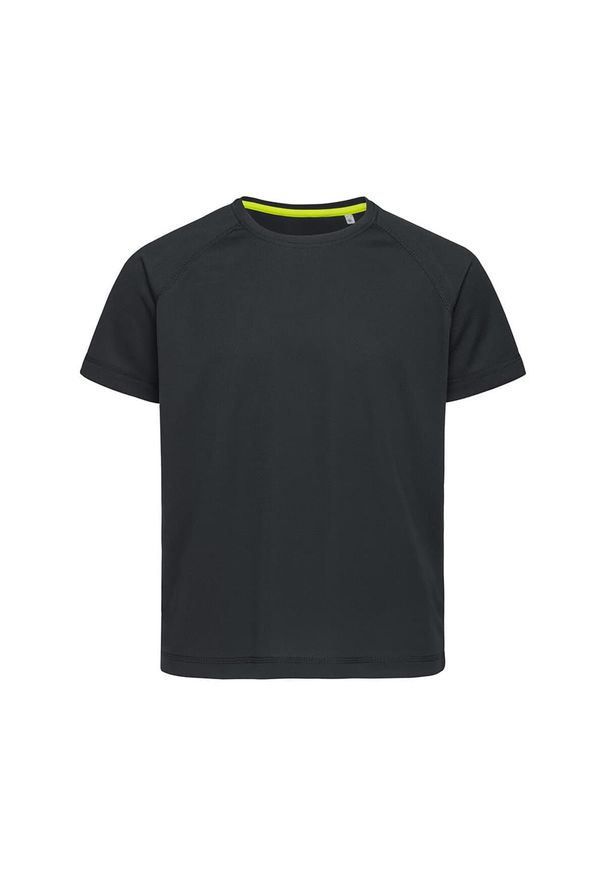 Stedman - Koszulka Dziecięca/dziecięca Raglan Active T-shirt. Kolor: czarny. Długość rękawa: raglanowy rękaw