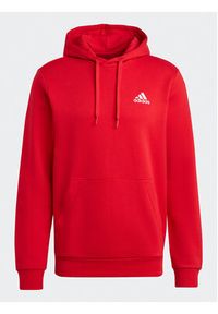 Adidas - adidas Bluza Essentials Fleece Hoodie H47018 Czerwony Regular Fit. Kolor: czerwony. Materiał: bawełna #4