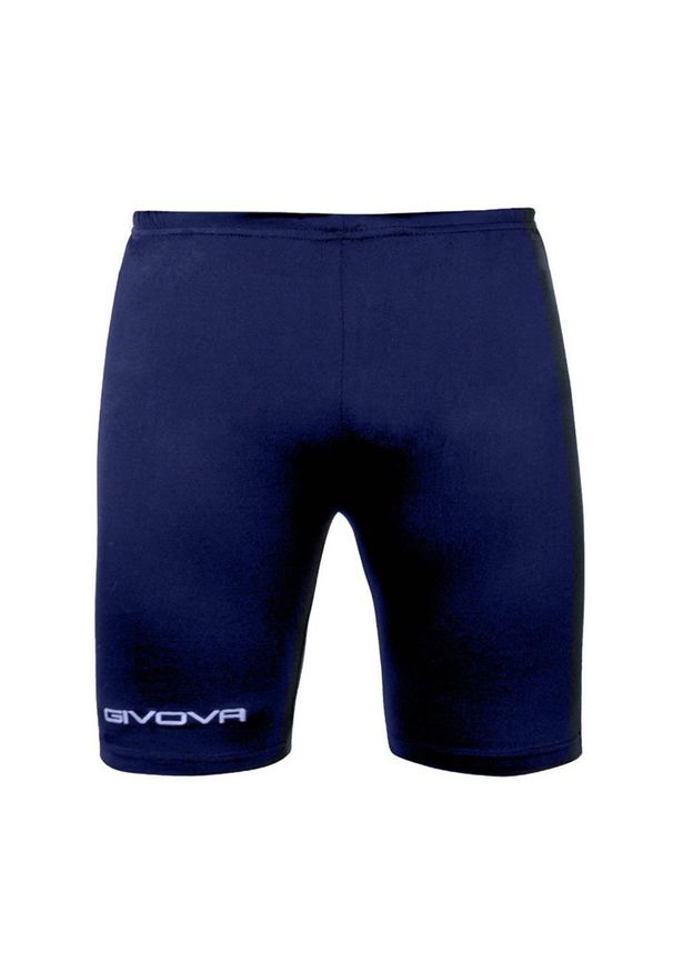 Givova - Męskie Spodenki Bermudy Base Layer. Kolor: niebieski. Sport: turystyka piesza