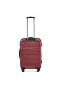 Wittchen - Średnia walizka z polikarbonu tłoczona czerwona. Kolor: czerwony. Materiał: guma #10