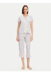 Lauren Ralph Lauren - LAUREN RALPH LAUREN Piżama ILN92421 Niebieski Regular Fit. Kolor: niebieski. Materiał: bawełna, wiskoza #1