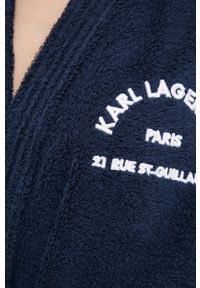 Karl Lagerfeld Szlafrok 215W2180 kolor granatowy. Kolor: niebieski. Materiał: tkanina, włókno #4