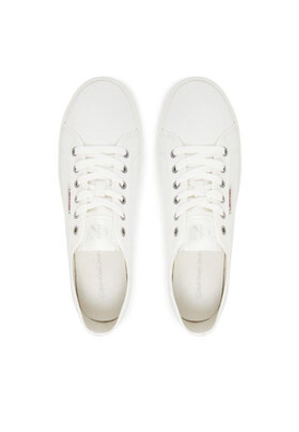 Calvin Klein Jeans Tenisówki Ess Vulc Low Mg Cv YM0YM01301 Biały. Kolor: biały. Materiał: materiał