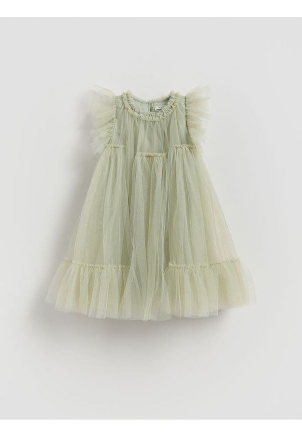 Reserved - Tiulowa sukienka - jasnozielony. Kolor: zielony. Materiał: tiul